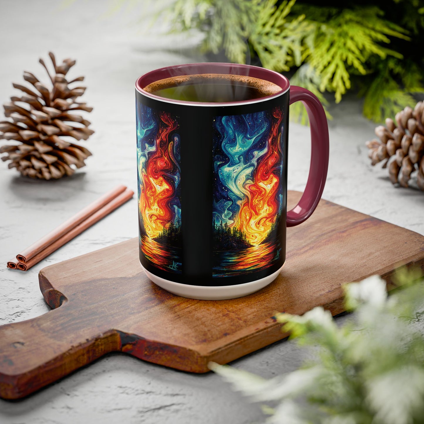 "Naomh Solus (Gaelic) - Sacred Light (English)", Colorful Mugs (11oz, 15oz)