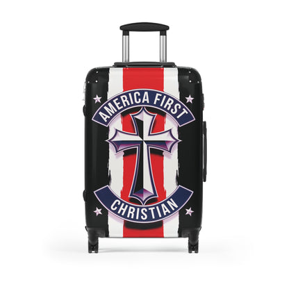 "America First Christian" Wall Art #02 Suitcases (Moonless Black)