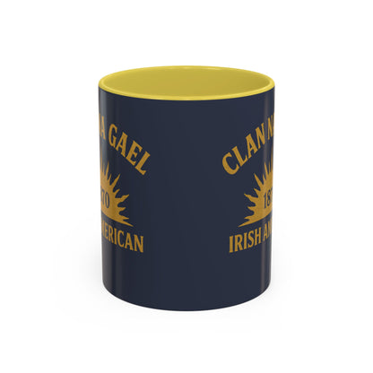 "Clan na Gael - Irish American", Colorful Mugs (11oz, 15oz) (Blue Burka Grey)