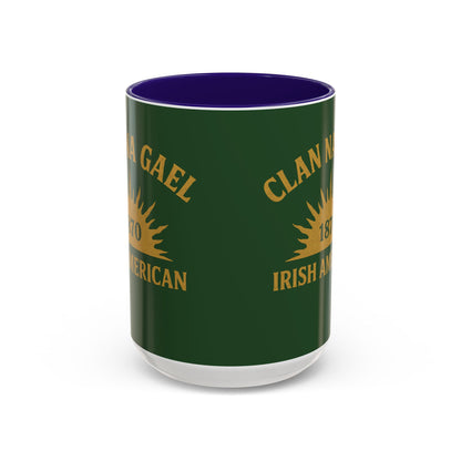 "Clan na Gael - Irish American", Colorful Mugs (11oz, 15oz) (Brithemain Green)
