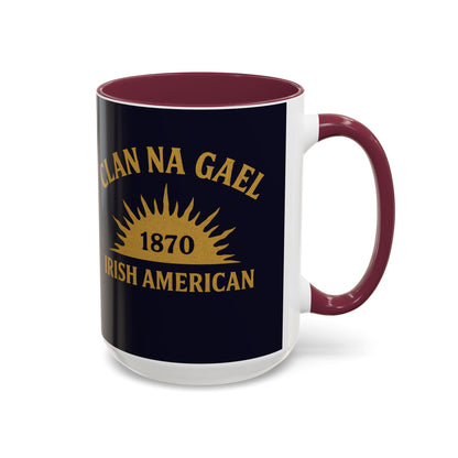 "Clan na Gael - Irish American", Colorful Mugs (11oz, 15oz) (Black Rock Blue)