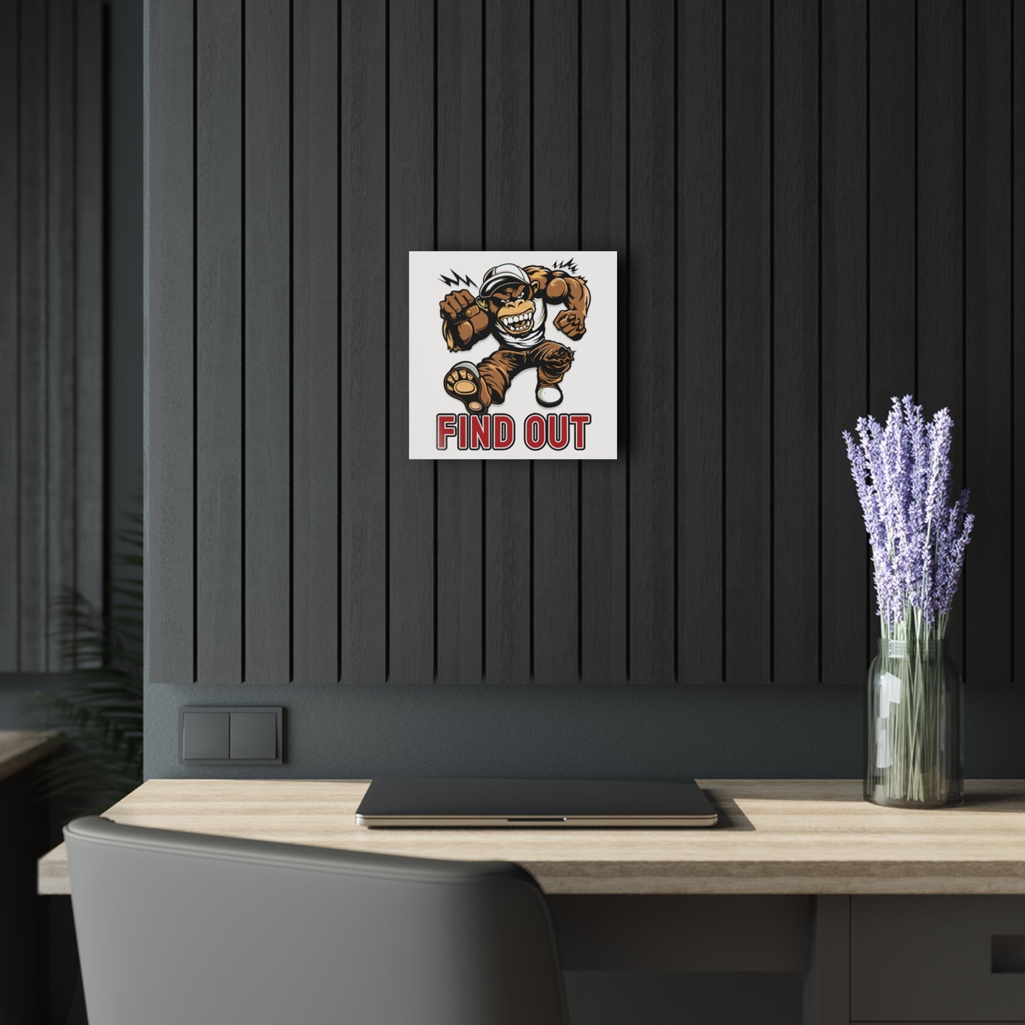 "Find Out", Acrylic Wall Prints (French Cleat Hanging) (Porcelain White)