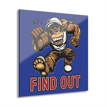 "Find Out", Acrylic Wall Prints (French Cleat Hanging) (Patriot Blue)