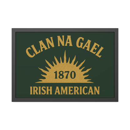 "Clan na Gael - Irish American", Framed Paper Poster (Fenian Green)