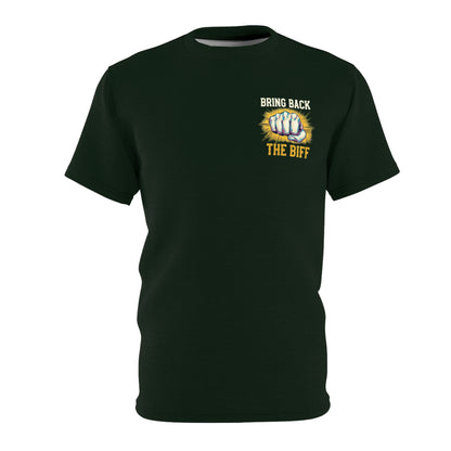 "Bring Back The Biff", Unisex T-shirt (Dark Woodland Green)