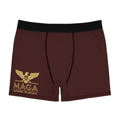 "MAGA - Restoring the Republic", Men's Boxer Briefs (Nine Tails Red)