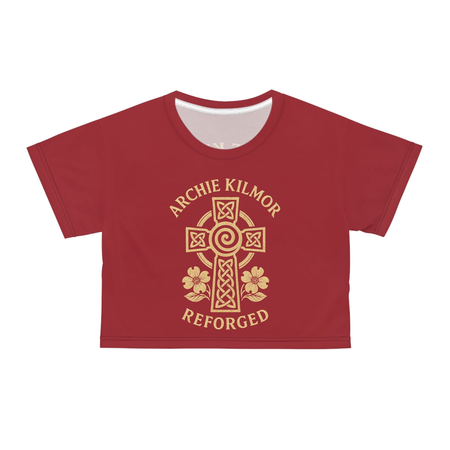 "Archie Kilmor Cross - Reforged" #01, Crop Tee (Cherry Red)