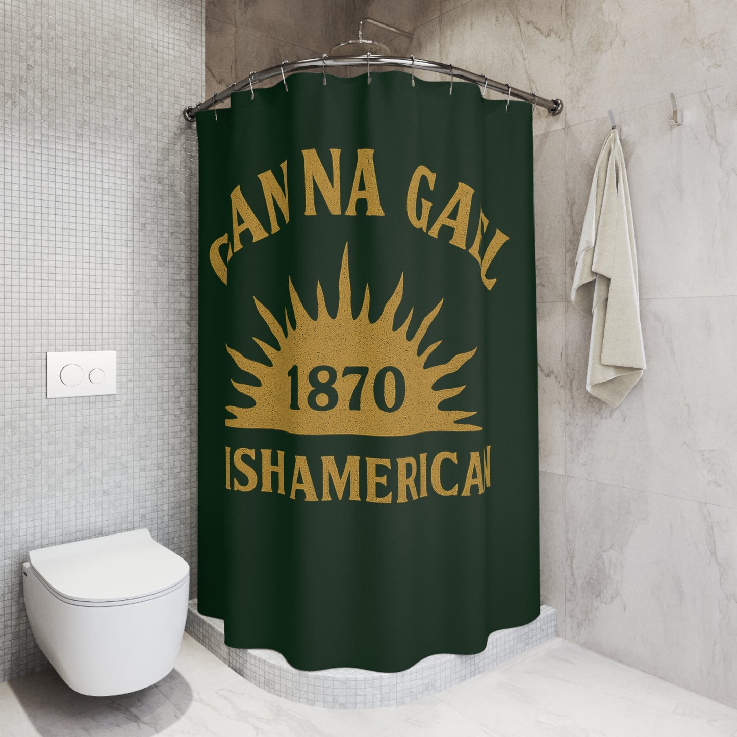 "Clan na Gael - Irish American", Shower Curtains (Fenian Green)