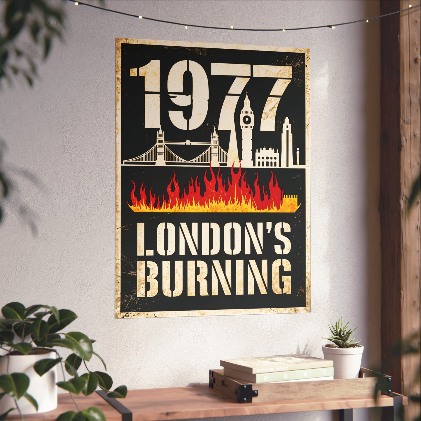 "1977 London's Burning", Matte Vertical Poster