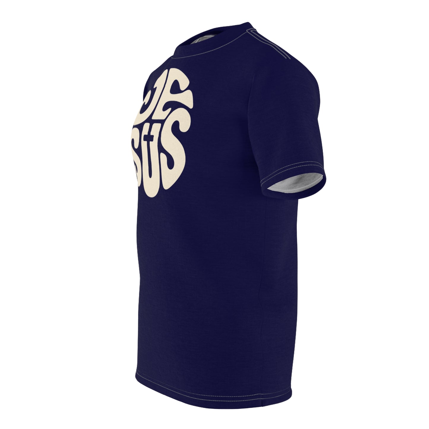 "Retro Jesus", Unisex T-shirt (Memorial Blue)