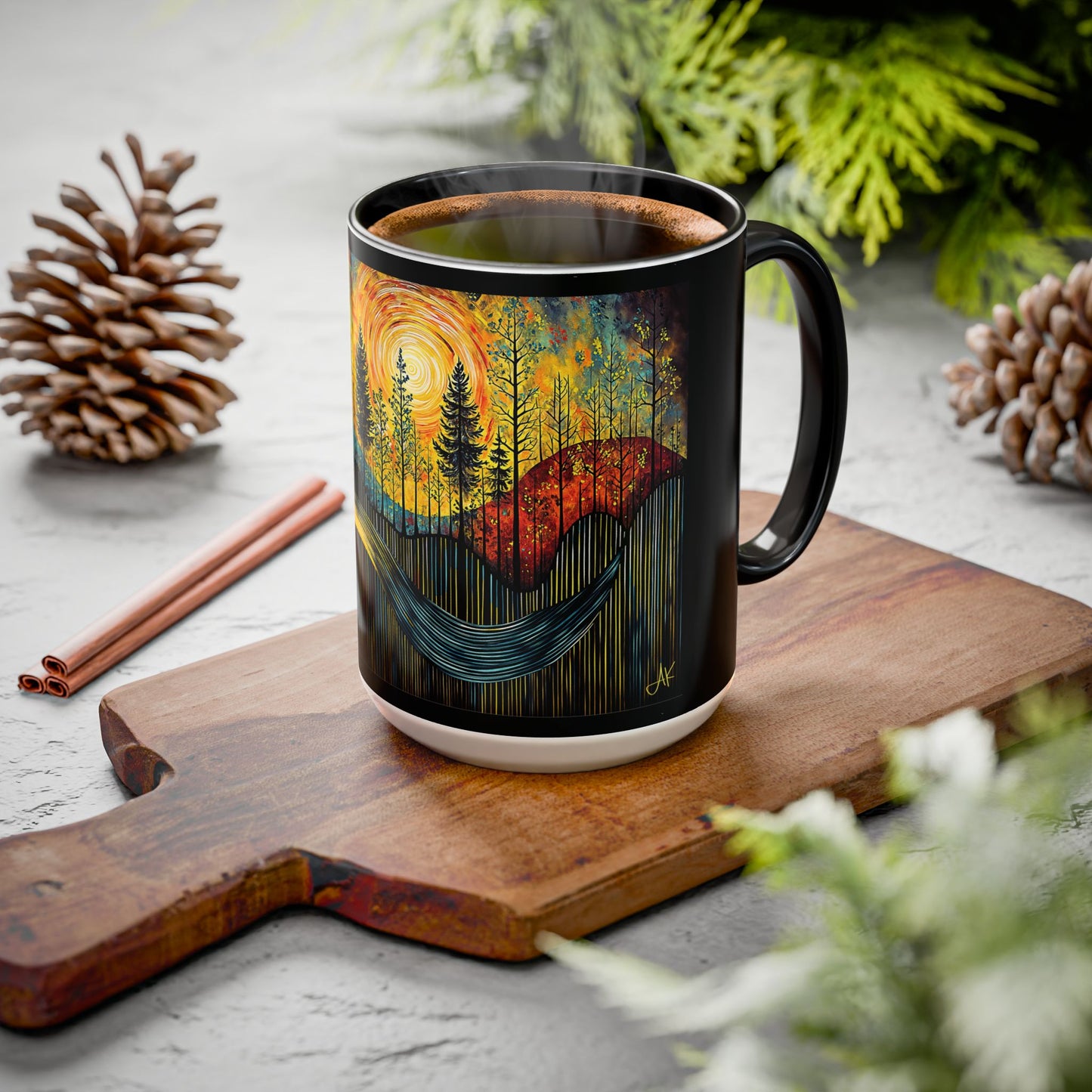 "Sacred Resonance", Colorful Mugs (11oz, 15oz)