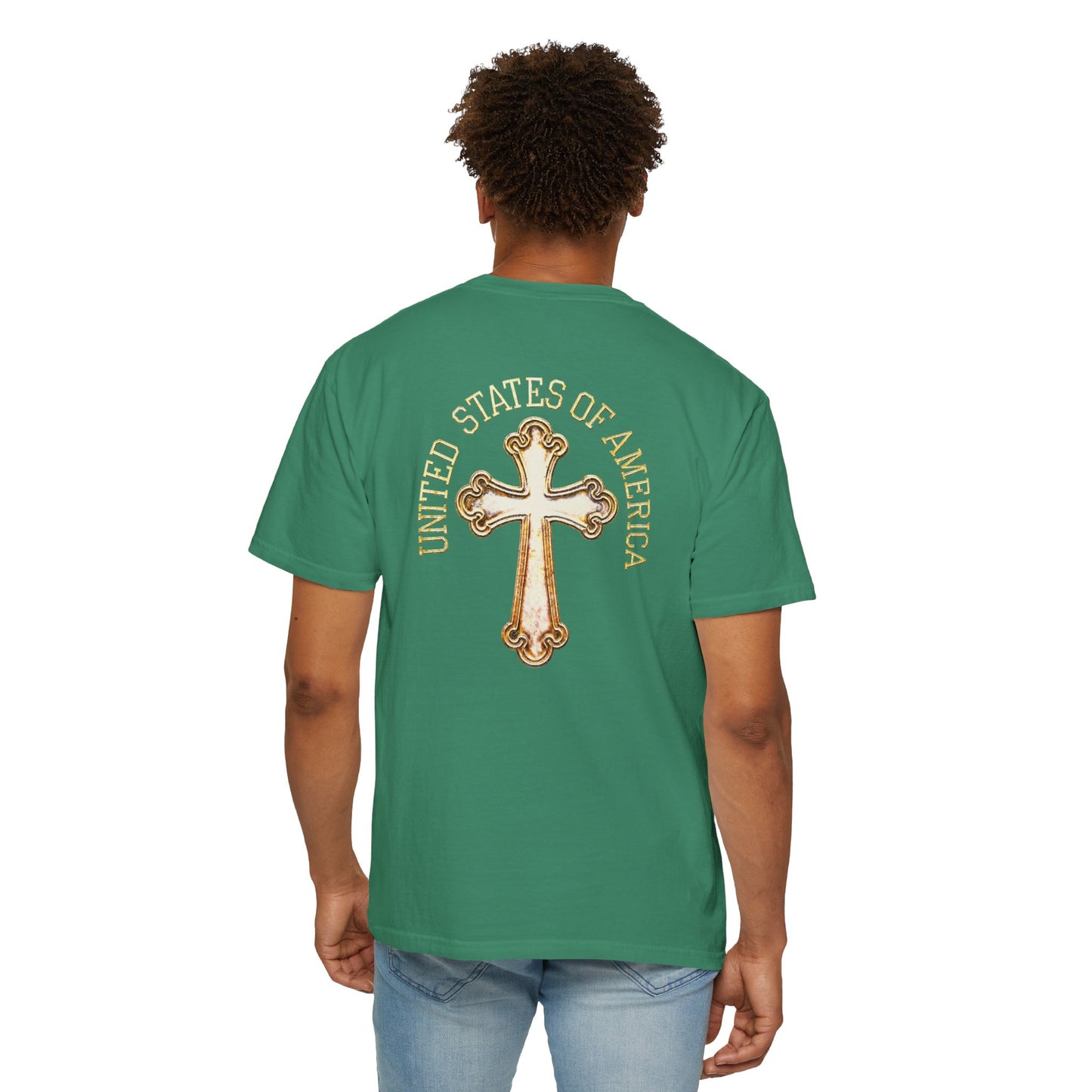 "USA Gold Cross", Unisex T-shirt