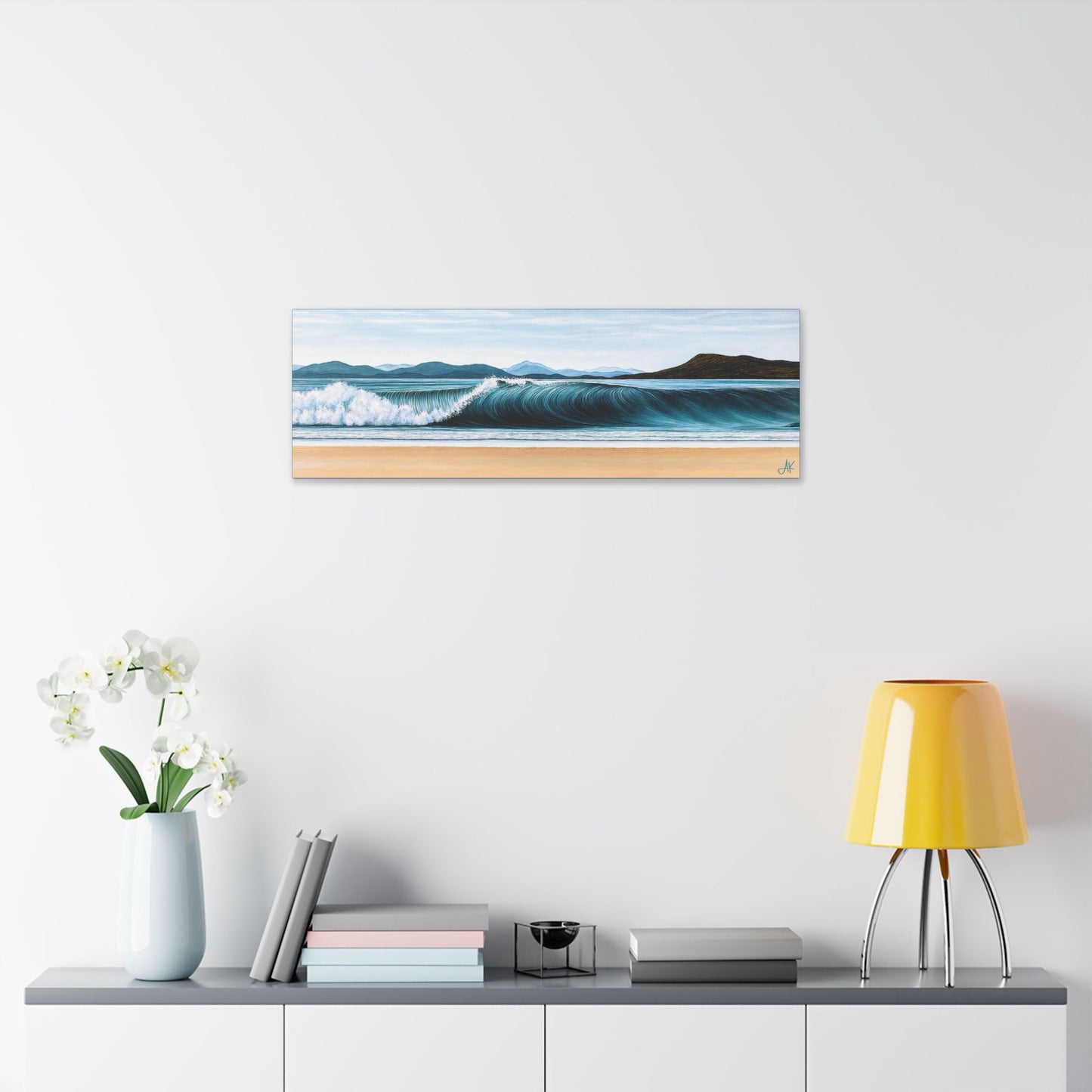 "A Moment of Inner Peace", Stretched Classic Canvas Fine Art Print (Harbour Blue)