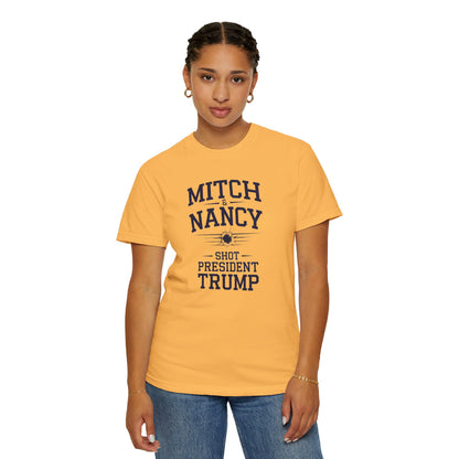 "Mitch & Nancy Shot President Trump", Unisex T-shirt