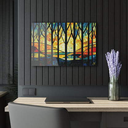 "Forest at Dawn", Fine Art Acrylic Wall Prints (French Cleat Hanging)