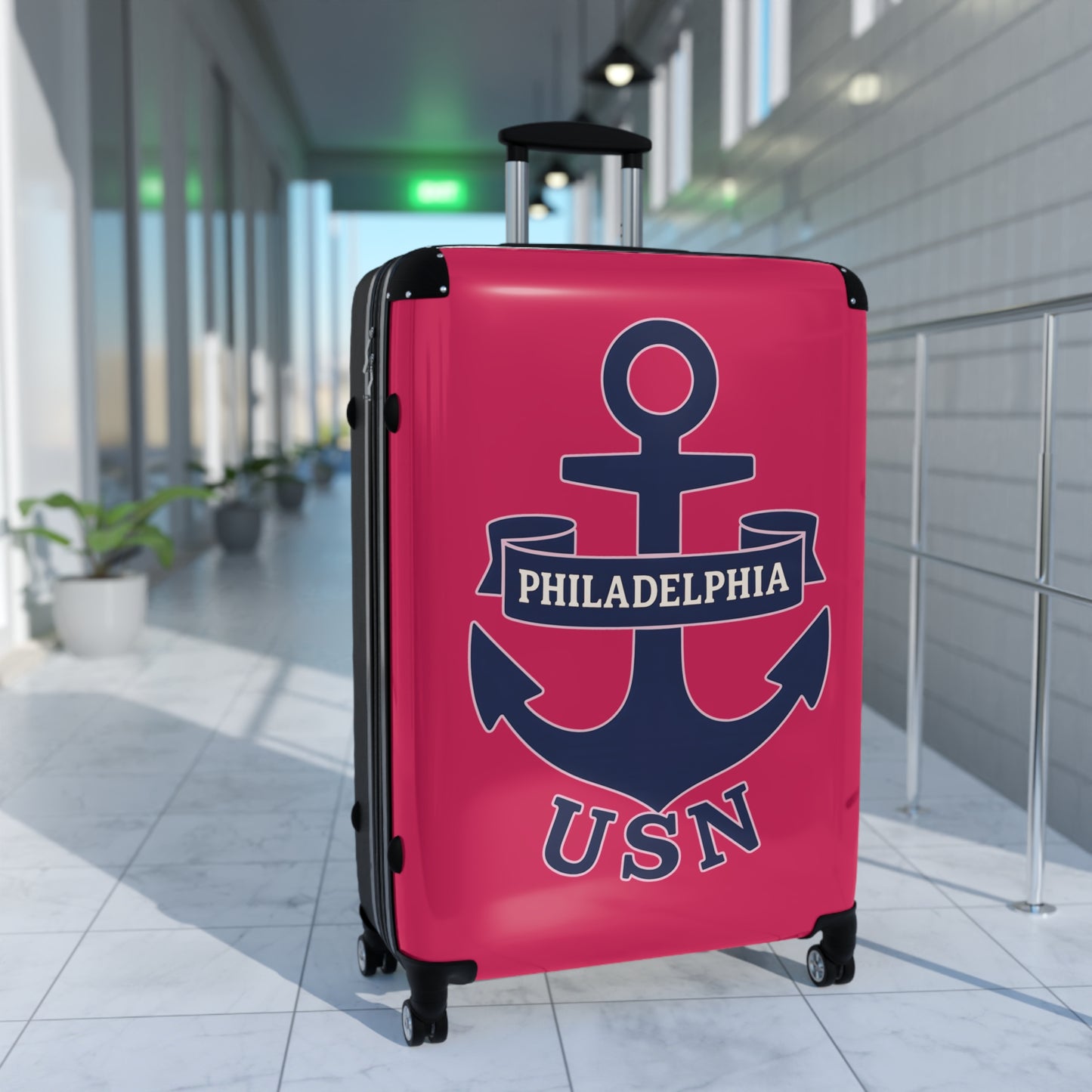 "USN Anchor", Suitcase (Ruby Red)