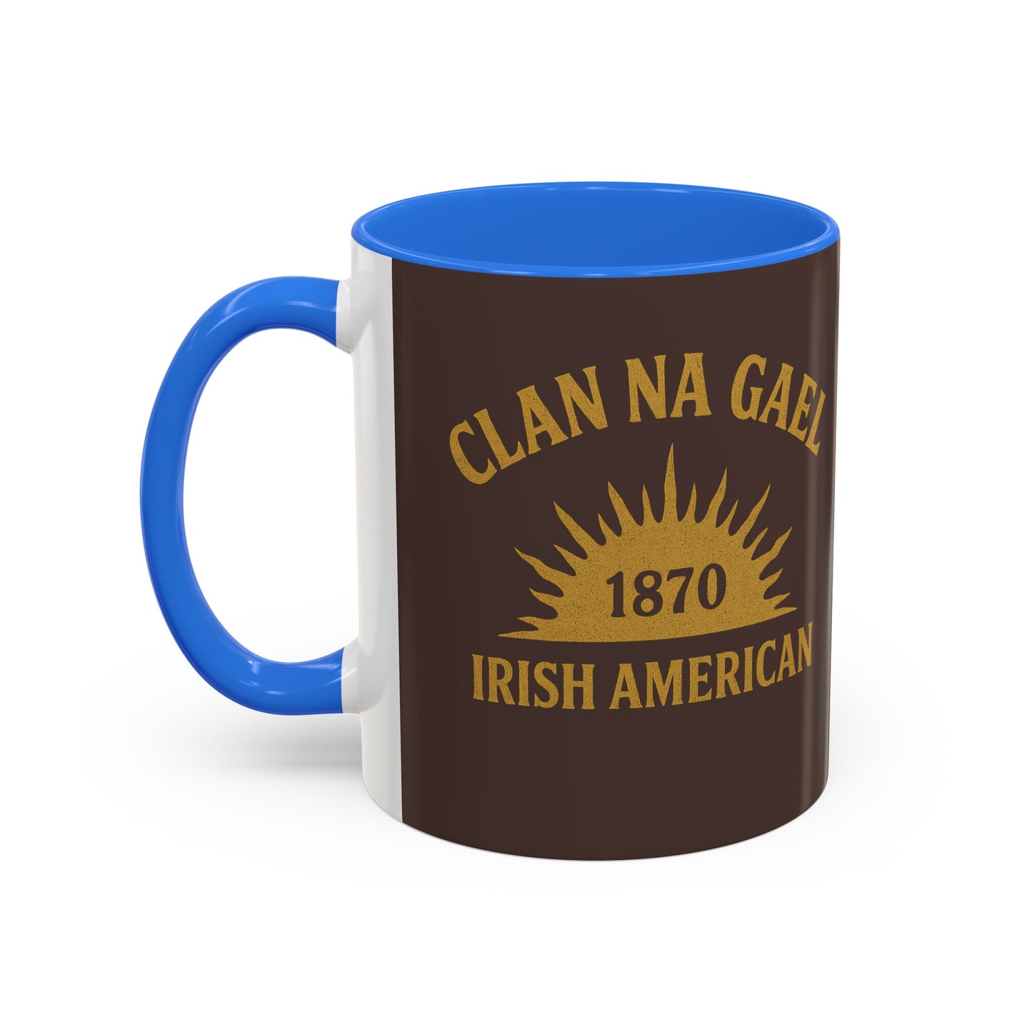 "Clan na Gael - Irish American", Colorful Mugs (11oz, 15oz) (Wild Boar Brown)
