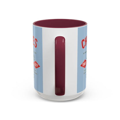 "Delicious Cherries", Colorful Mugs (11oz, 15oz) (Retro Sky)