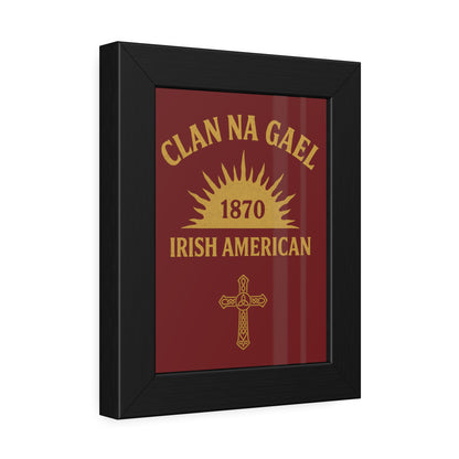 "Clan na Gael - Irish American", Framed Paper Poster (Palladius Red)