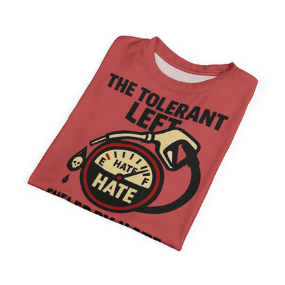 "The Tolerant Left", Unisex T-shirt (Faded Cherry)