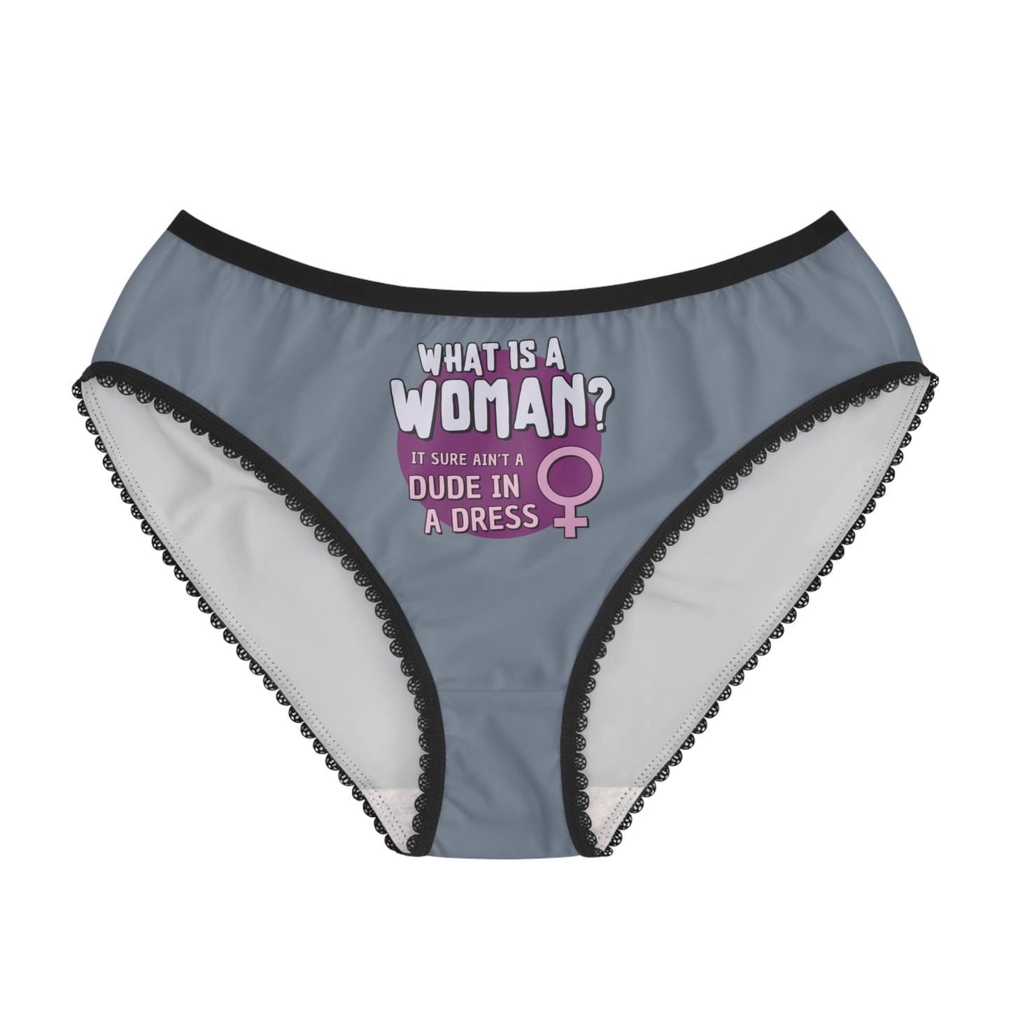 "What is a Woman" #01, Women's Briefs (Atlantic Grey)