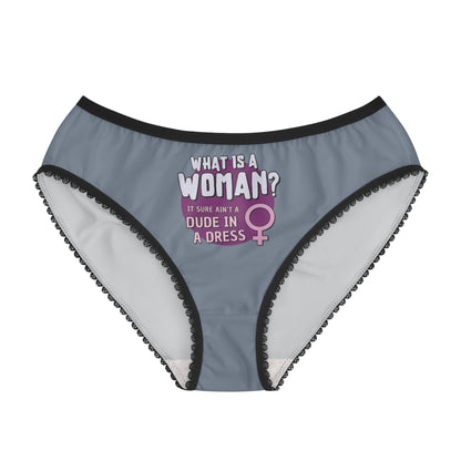 "What is a Woman" #01, Women's Briefs (Atlantic Grey)