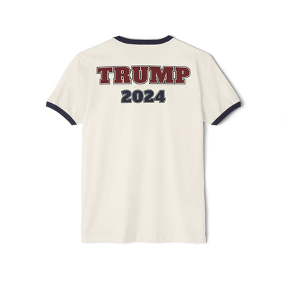 "TRUMP - 2024", Unisex Cotton Ringer T-Shirt - Historical Collectible