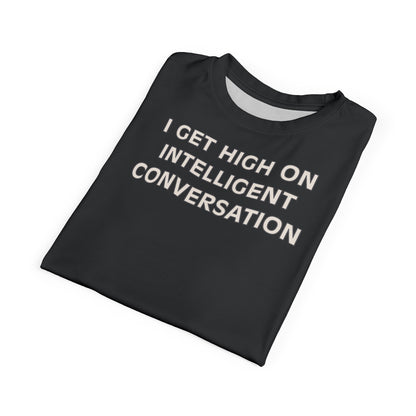 "Intelligent Conversation", Unisex T-shirt (Black Gray)