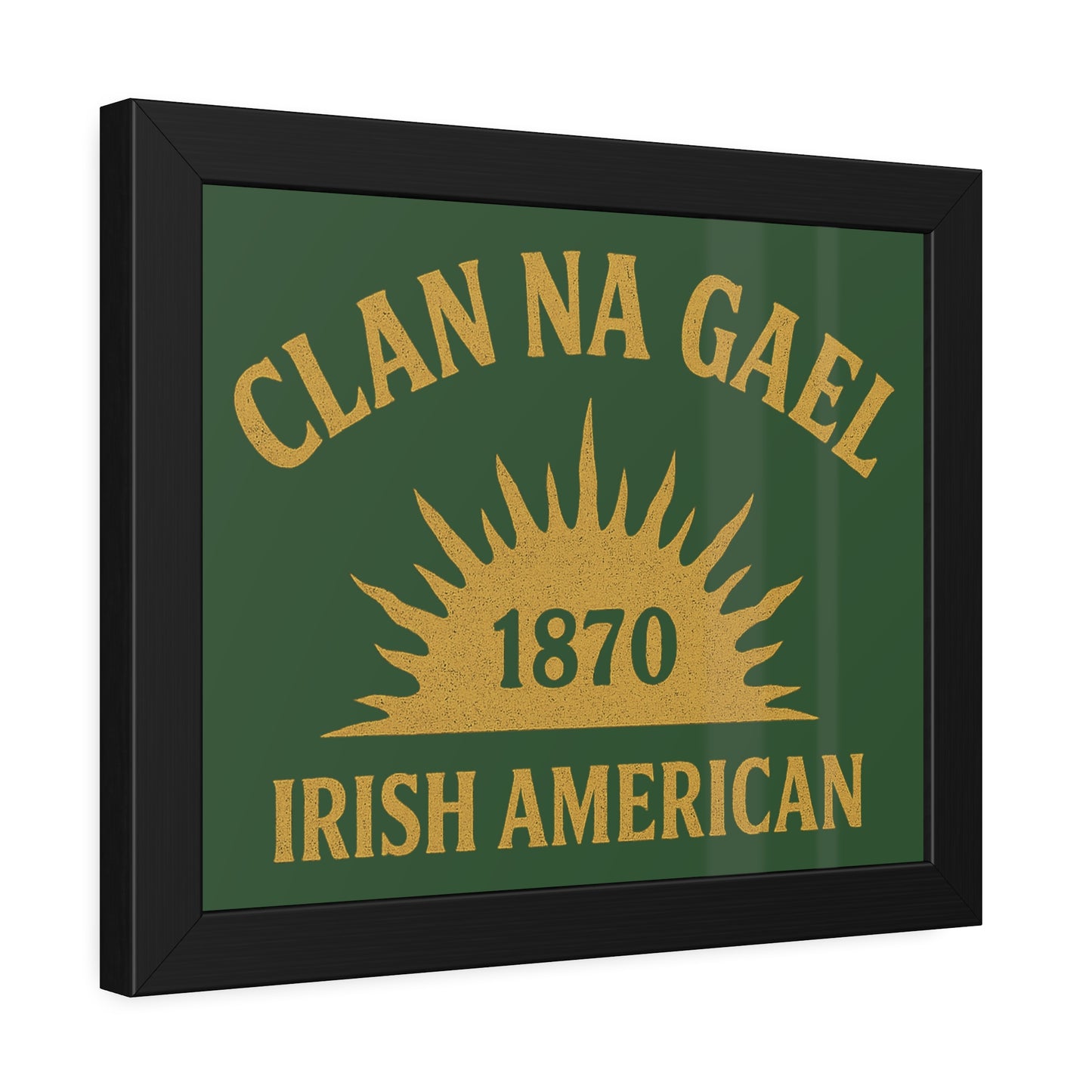 "Clan na Gael - Irish American", Framed Paper Poster (Brithemain Green)