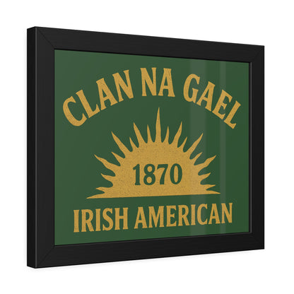 "Clan na Gael - Irish American", Framed Paper Poster (Brithemain Green)