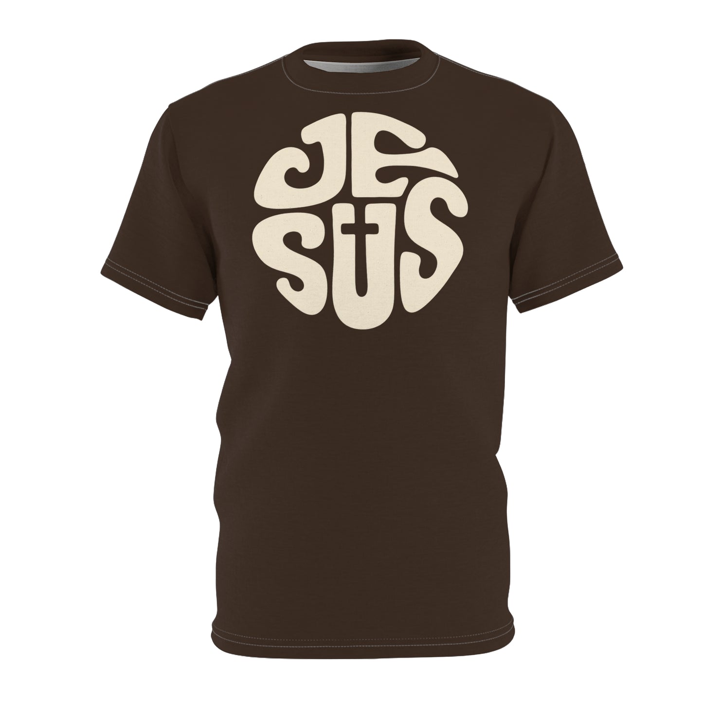 "Retro Jesus", Unisex T-shirt (Granite Brown)