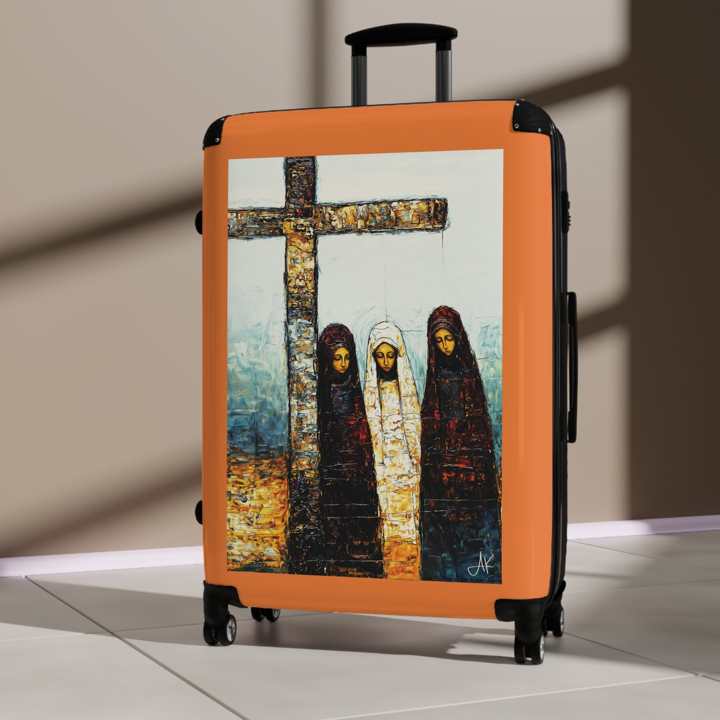 "At-the-Foot of the Cross - John 19:25", Suitcases (Light Orange)