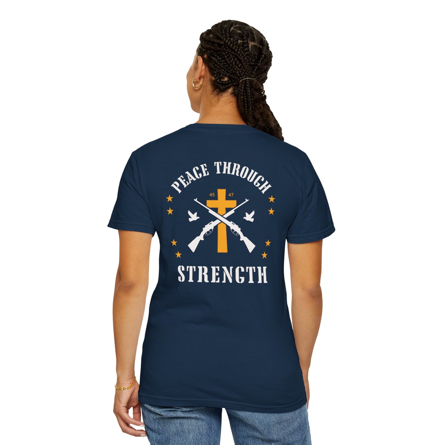 "Peace Through Strength" #01, Unisex T-shirt