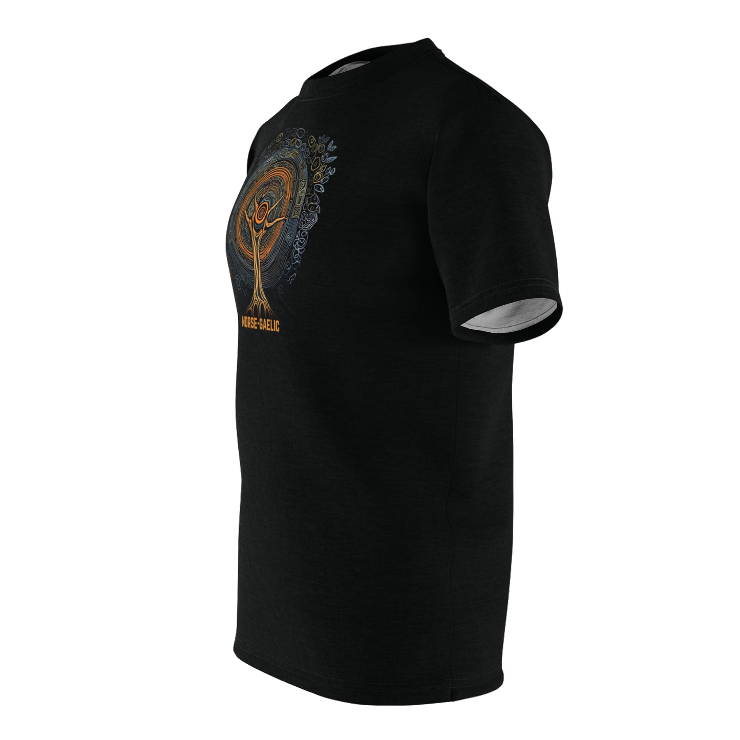 "Norse-Gaelic Tree", Wearable Fine Art Unisex T-shirt (Peatshadow Black)