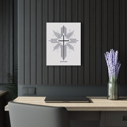 "See His Signs", Acrylic Wall Print (French Cleat Hanging) (Alabaster White)