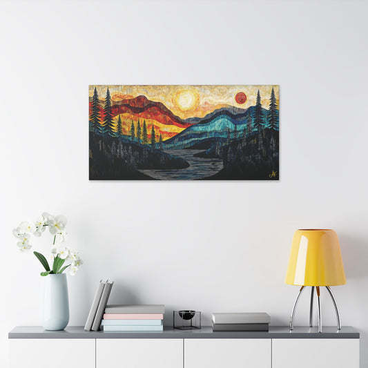 "Sun and Moon", Stretched Classic Canvas Fine Art Print