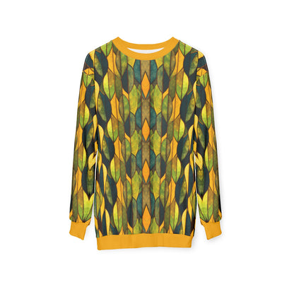 "Inner Grove", Unisex Sweatshirt (Amber Collar, Cuffs & Waistband)