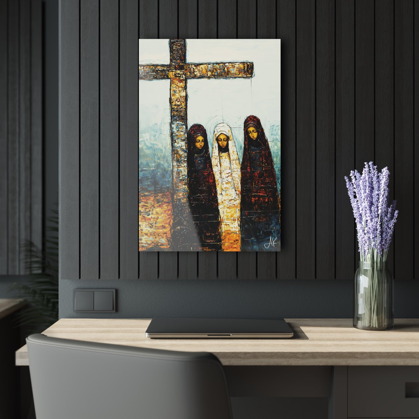"At-the-Foot of the Cross - John 19:25", Fine Art Acrylic Wall Prints (French Cleat Hanging)