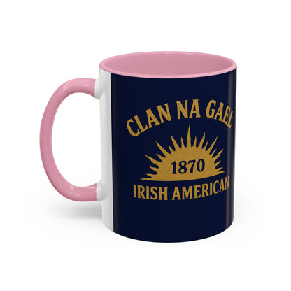 "Clan na Gael - Irish American", Colorful Mugs (11oz, 15oz) (Mariana Blue)