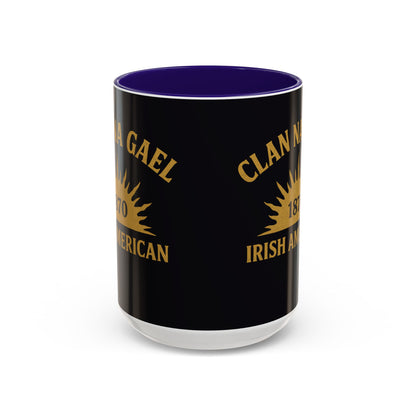 "Clan na Gael - Irish American", Colorful Mugs (11oz, 15oz) (Raven Black)