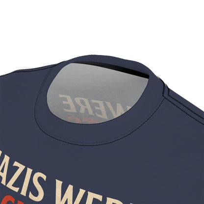 "Nazis were Socialists", Unisex T-shirt (Burka Blue Grey)