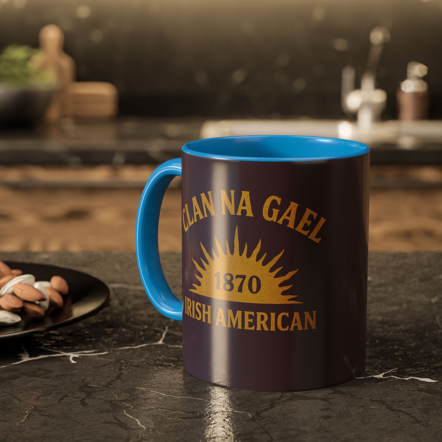 "Clan na Gael - Irish American", Colorful Mugs (11oz, 15oz) (Purple Verbena)