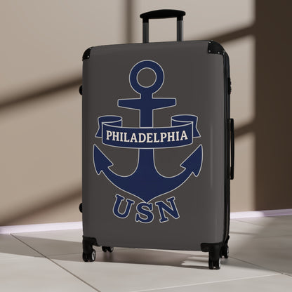 "USN Anchor", Suitcase (Wolf Grey)