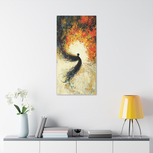 "Seraphic Aegis", Stretched Classic Canvas Fine Art Print