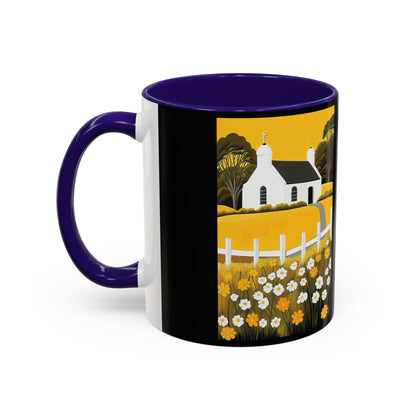 "Eaglais a’ Bhuidhe (Gaelic) - The Church of Golden Hope (English)", Colorful Mugs (11oz & 15oz)