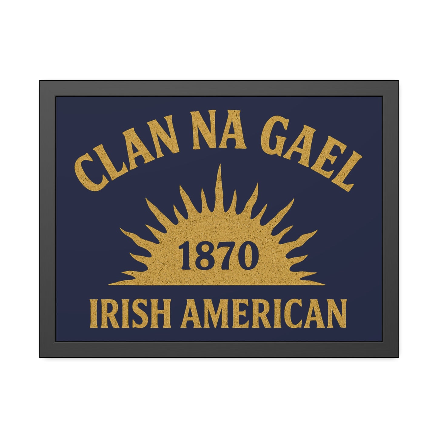 "Clan na Gael - Irish American", Framed Paper Poster (Mariana Blue)
