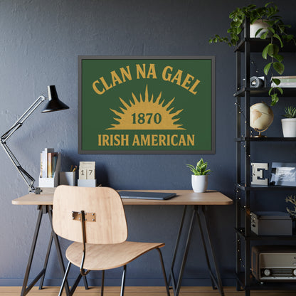 "Clan na Gael - Irish American", Framed Paper Poster (Brithemain Green)