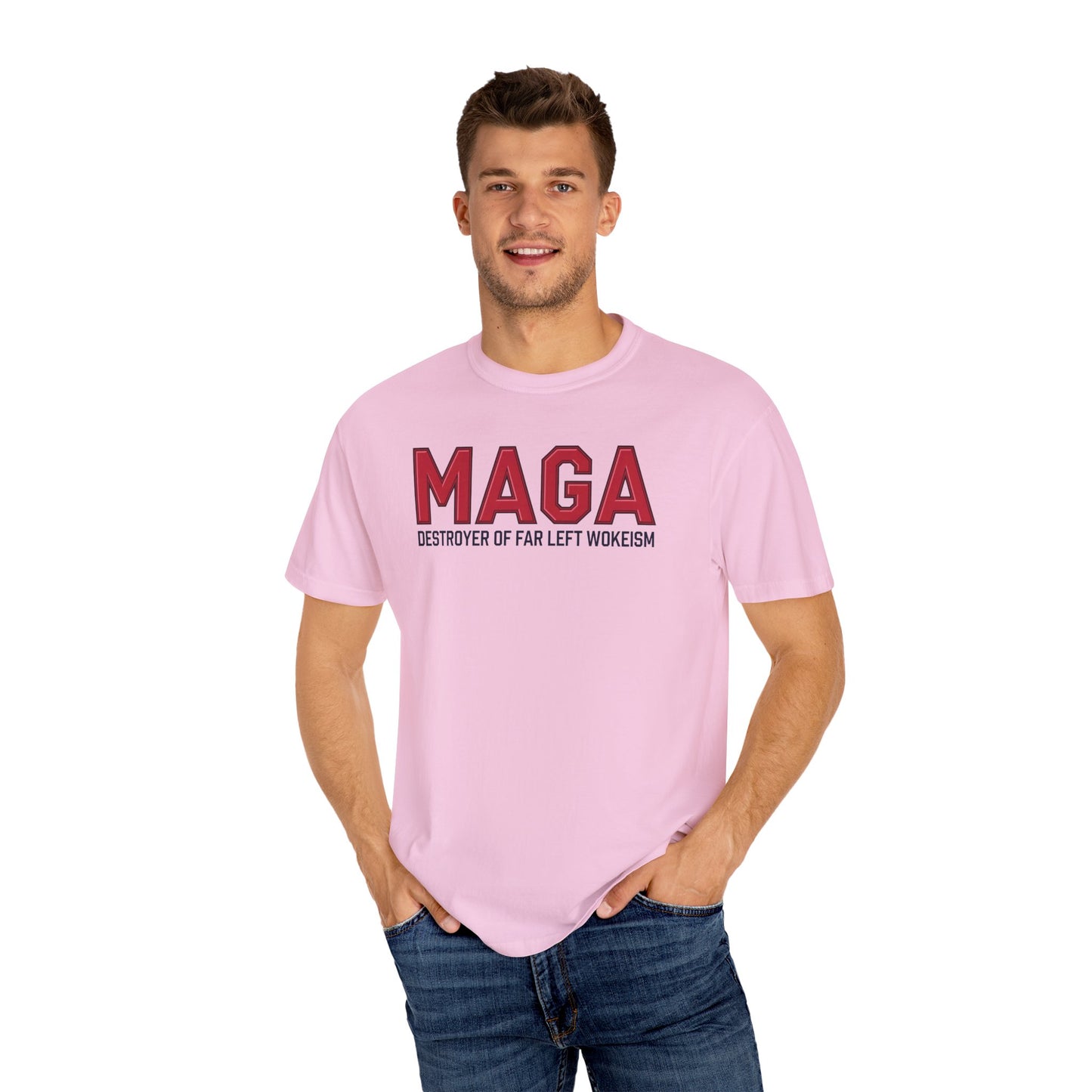 "MAGA - Destroyer of Far Left Wokeism", Unisex T-shirt