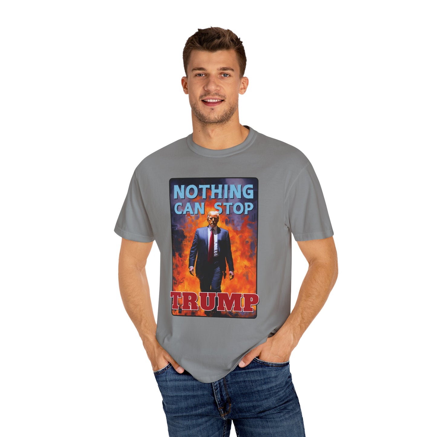 "Nothing Can Stop Trump", Unisex T-shirt (Light Colors)