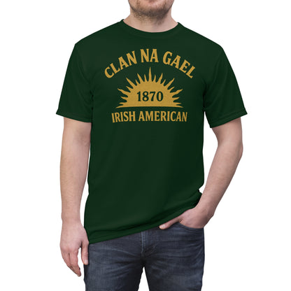 "Clan na Gael - Irish American", Unisex T-shirt (Fenian Green)
